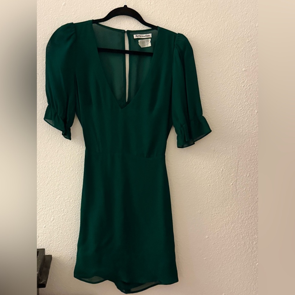 Reformation Beautiful  Green Dress